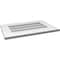 Ekena Millwork Vertical Surface Mount PVC Gable Vent: Non-Functional, w/ 3-1/2"W x 1"P Standard Frame, 24"W x 16"H GVPVE24X1601SN - alternate 5